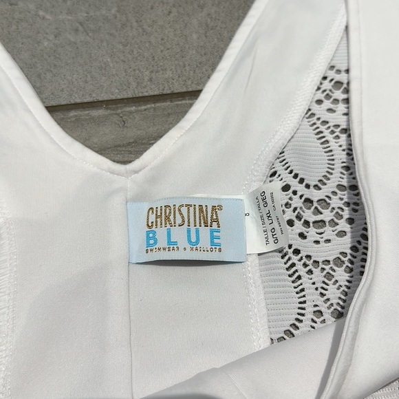 White Crochet Bathing Suit Cover Up - Picture 4 of 6